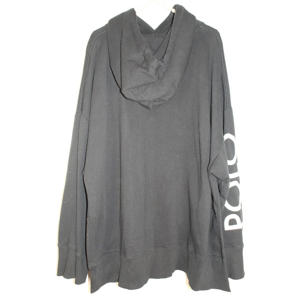 Polo Ralph Lauren Big Pony Black Hoodie Poncho Sweatshirt SZ M/L